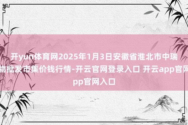 开yun体育网2025年1月3日安徽省淮北市中瑞农产物批发市