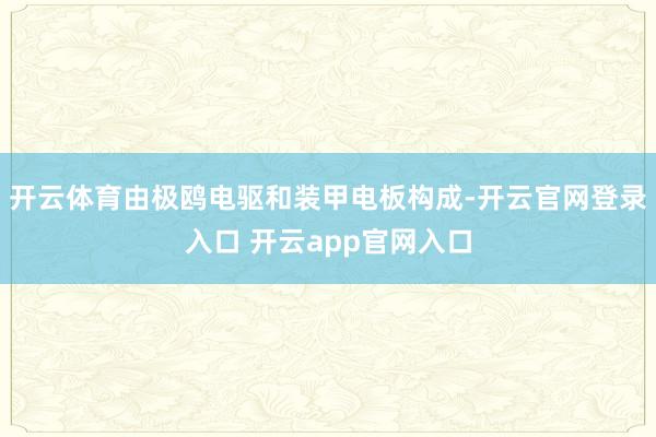 开云体育由极鸥电驱和装甲电板构成-开云官网登录入口 开云app官网入口