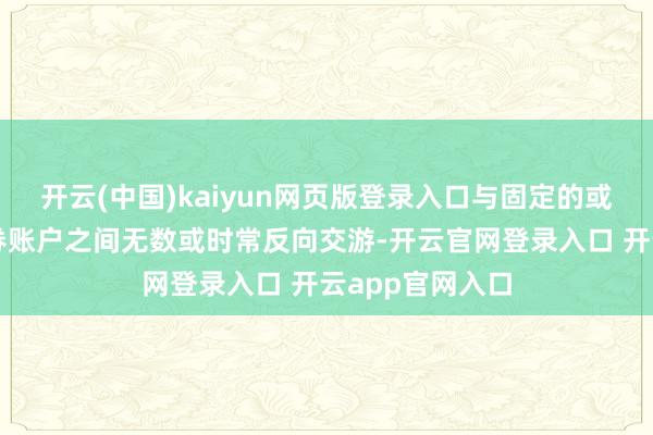 开云(中国)kaiyun网页版登录入口与固定的或涉嫌关联的证