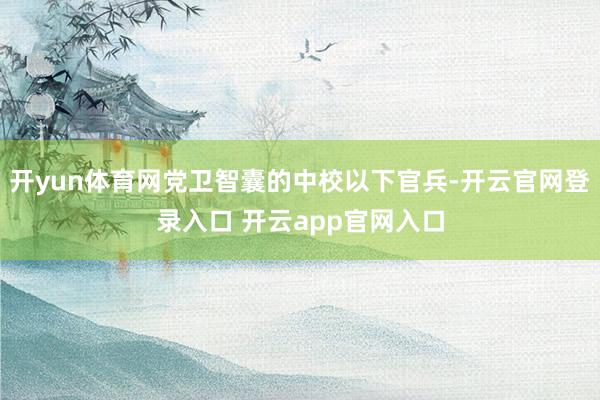 开yun体育网党卫智囊的中校以下官兵-开云官网登录入口 开云app官网入口