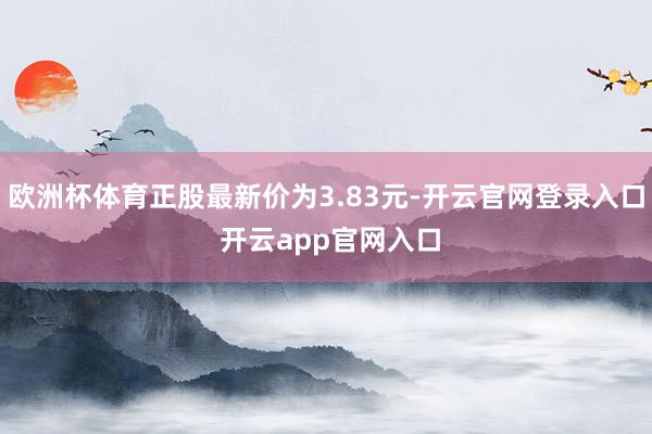 欧洲杯体育正股最新价为3.83元-开云官网登录入口 开云ap