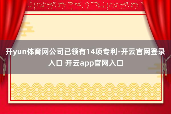 开yun体育网公司已领有14项专利-开云官网登录入口 开云app官网入口