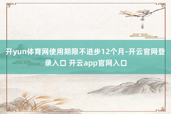 开yun体育网使用期限不进步12个月-开云官网登录入口 开云app官网入口