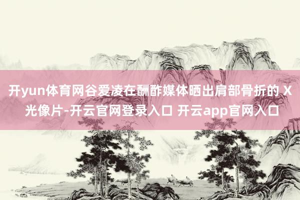 开yun体育网谷爱凌在酬酢媒体晒出肩部骨折的 X 光像片-开云官网登录入口 开云app官网入口